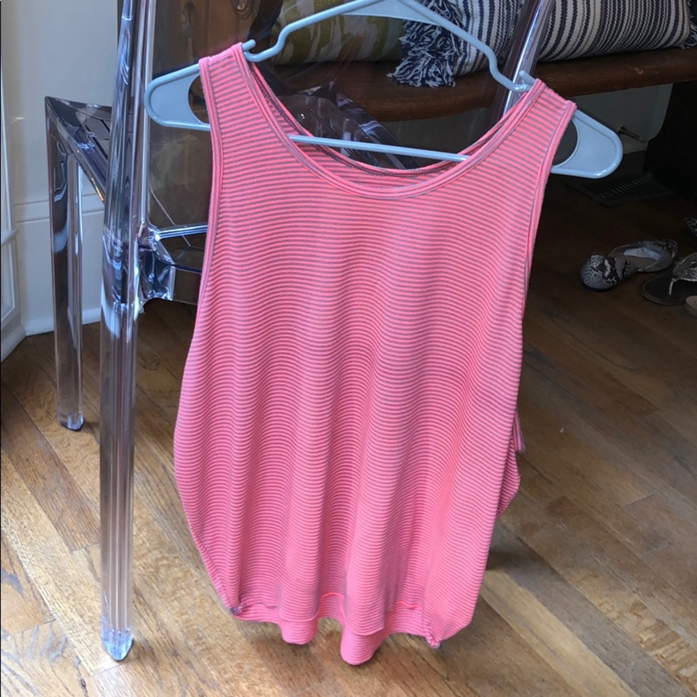 Free People Sherbet and Grey Striped Tank